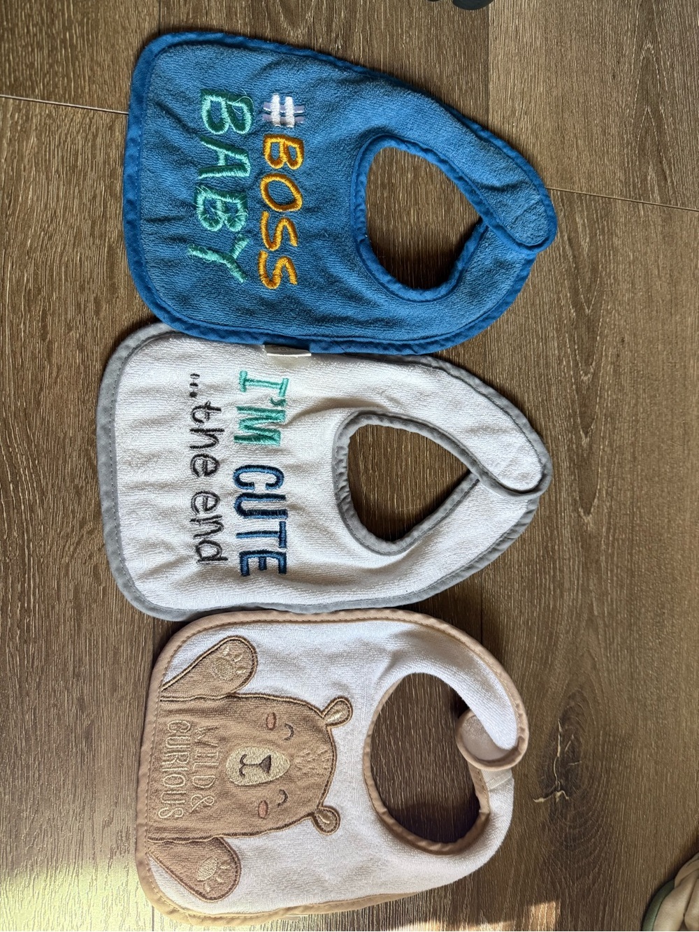 Baby Boy Bib Bundle 3 Pack | Cute Embroidered Baby Bibs